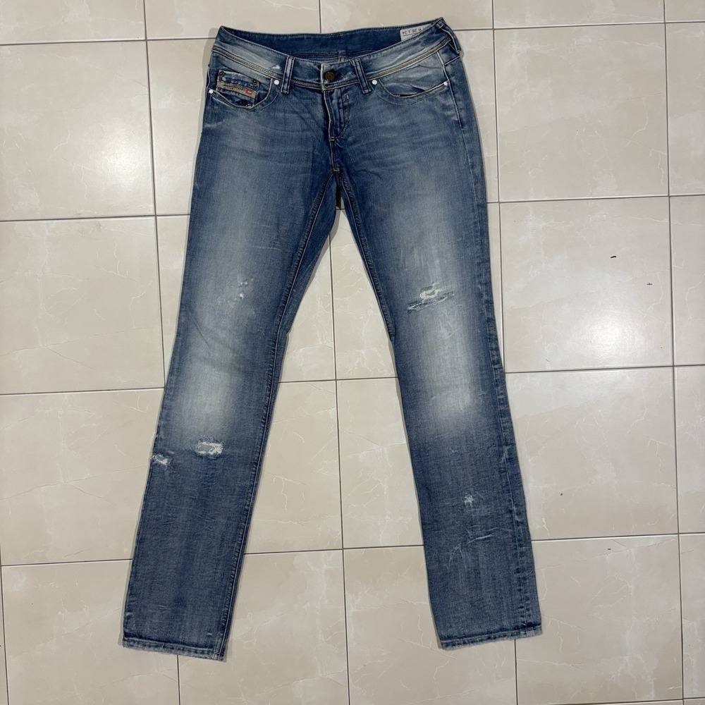 Vintage Diesel Jeans Women Lowky Bootcut 28x34 Blue Medium Wash Denim 90s Italy